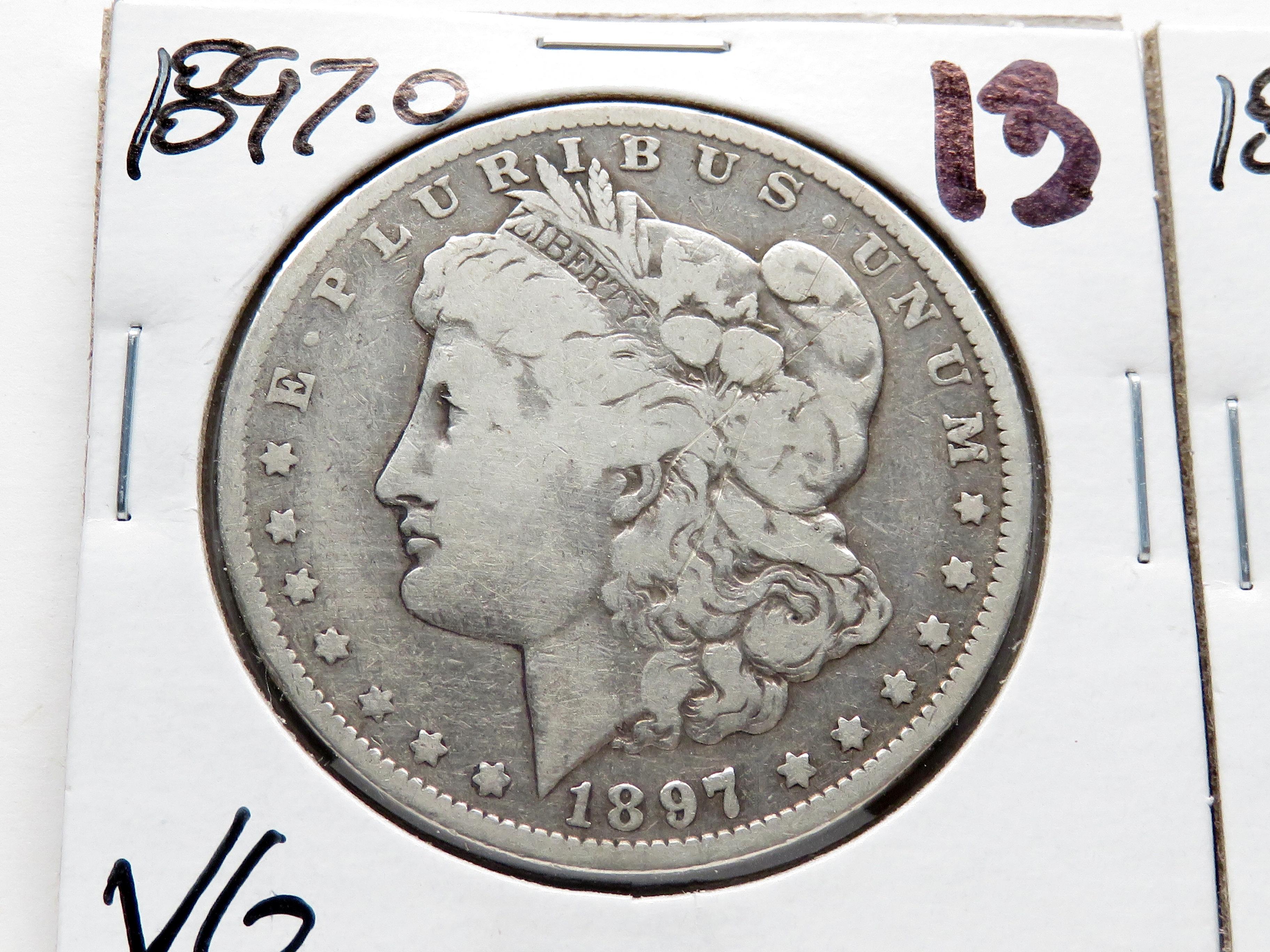 2 Morgan $: 1897-O, 1898 AU