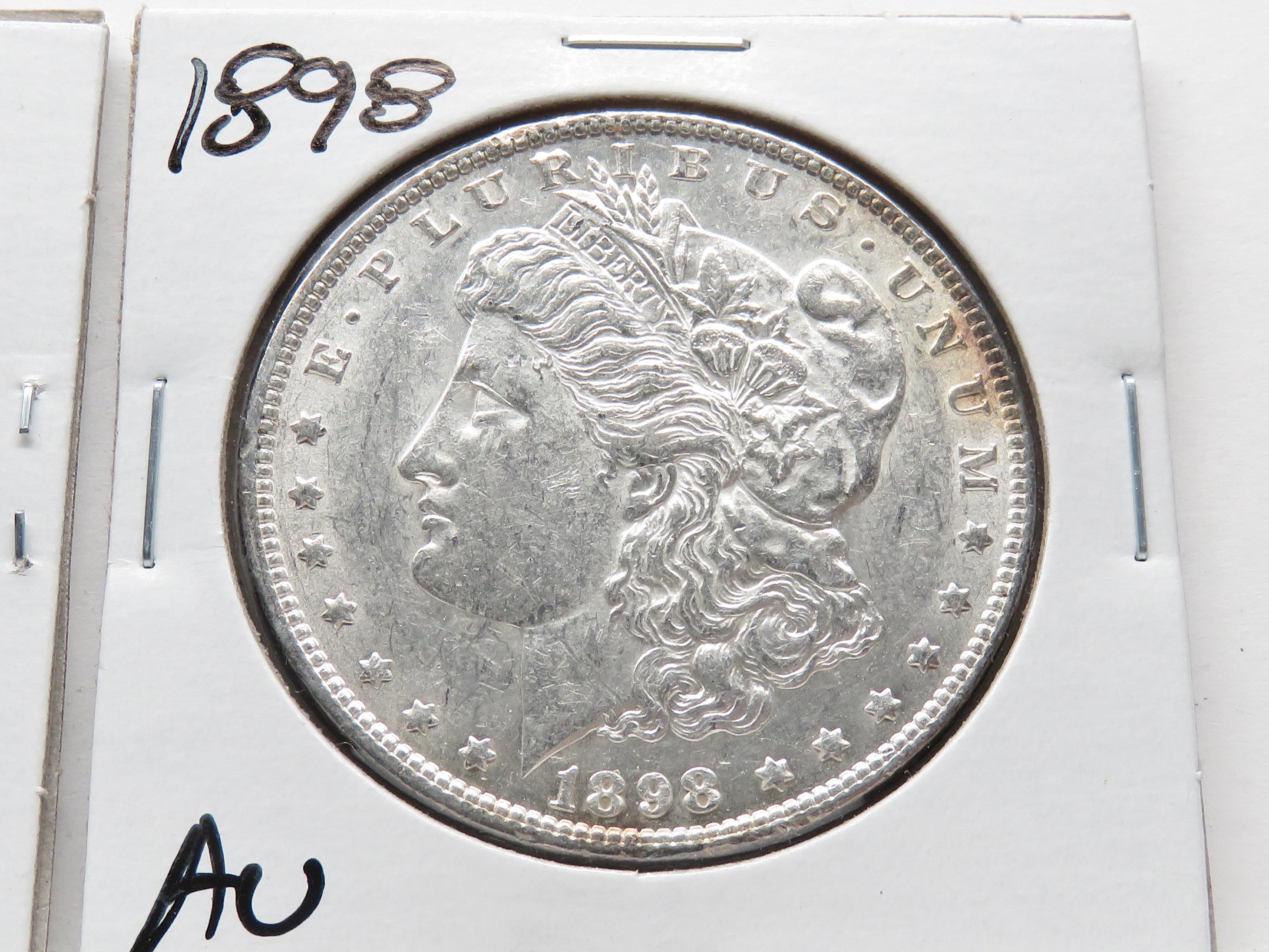 2 Morgan $: 1897-O, 1898 AU