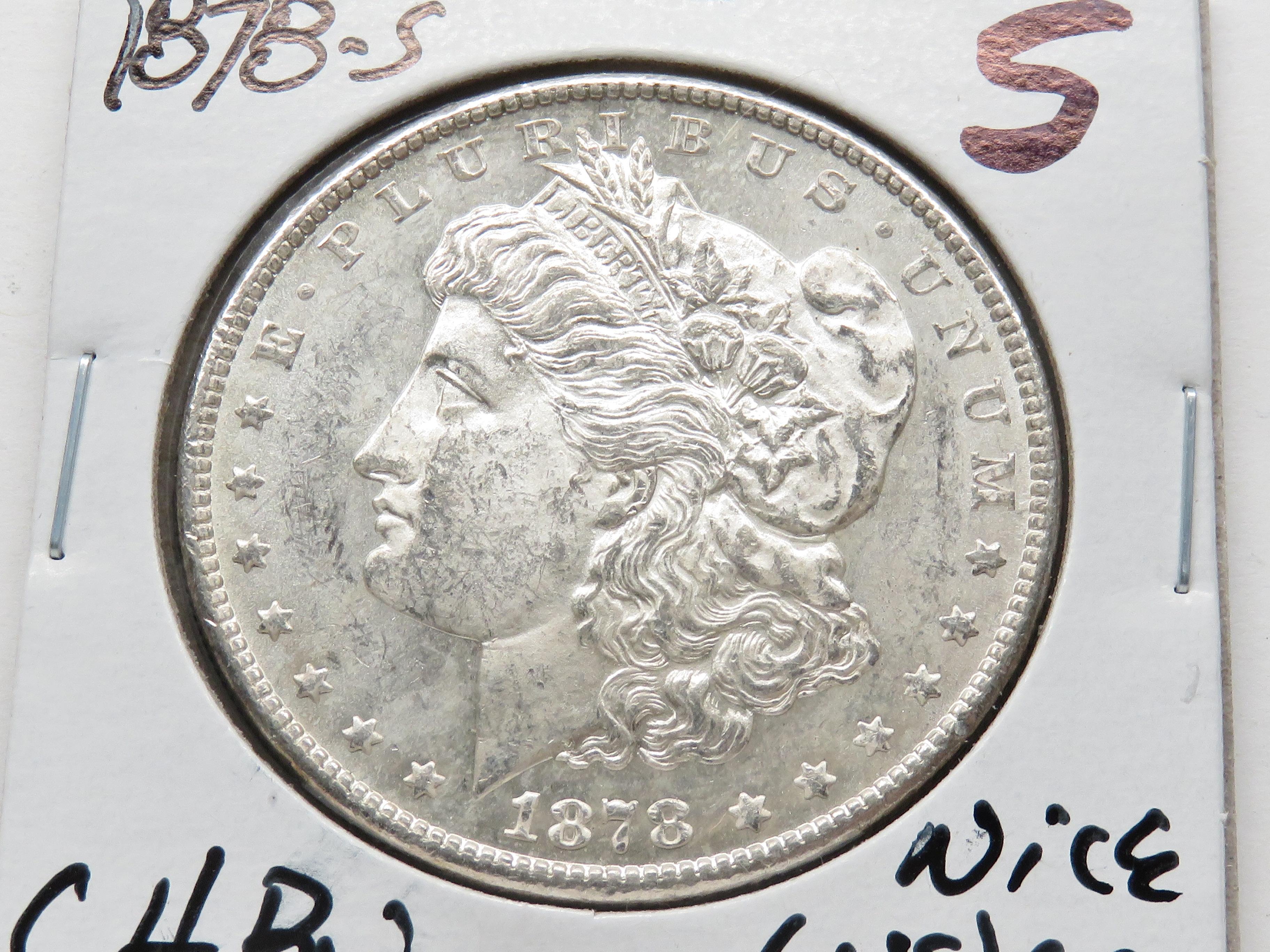 Morgan $ 1878S CH BU nice luster