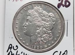 2 Morgan $: 1900 AU cleaned, 1900-O VF