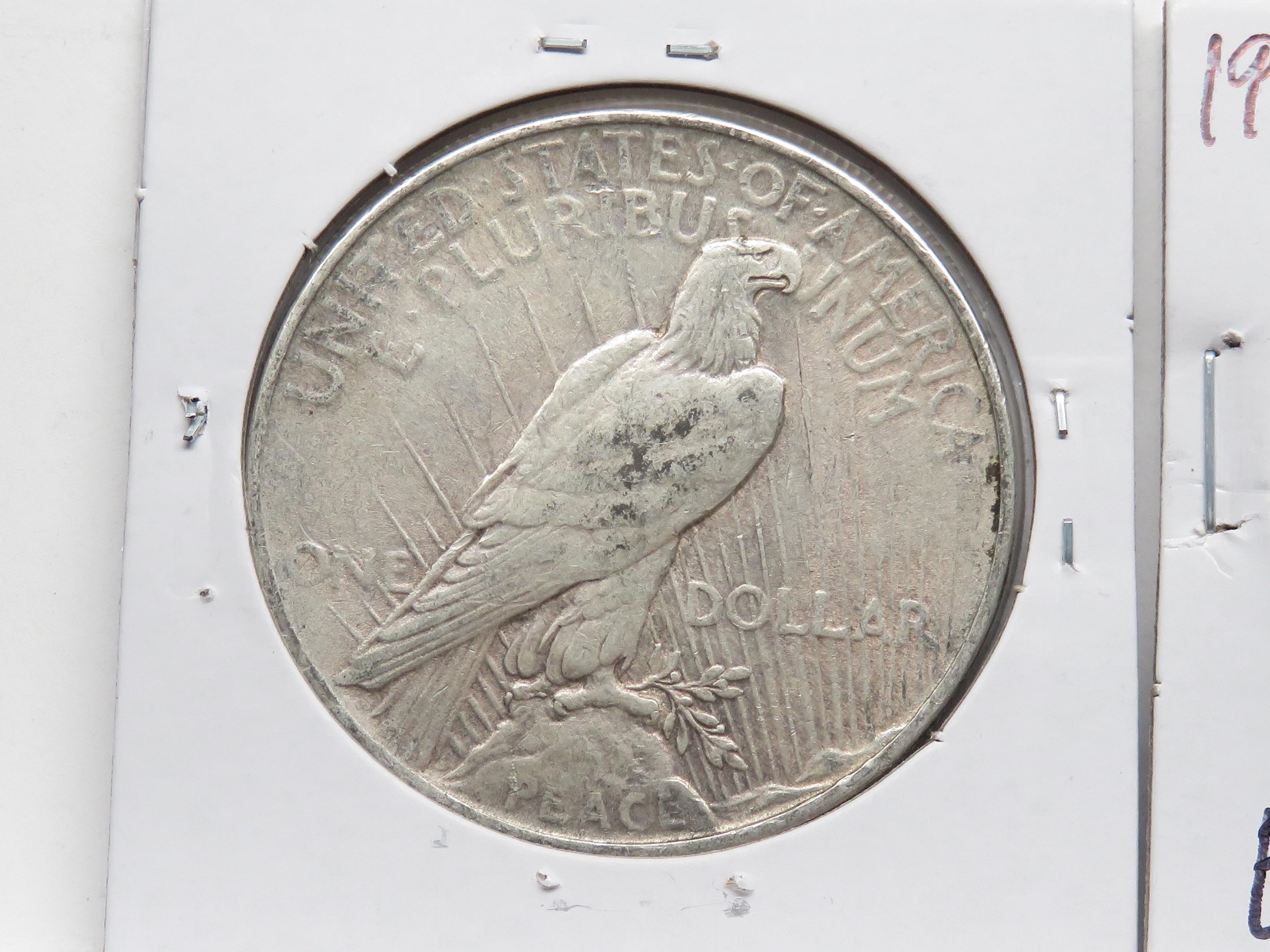 4 Peace $: 1922 F, 22 EF ?residue, 22D F, 22S F harshly cleaned