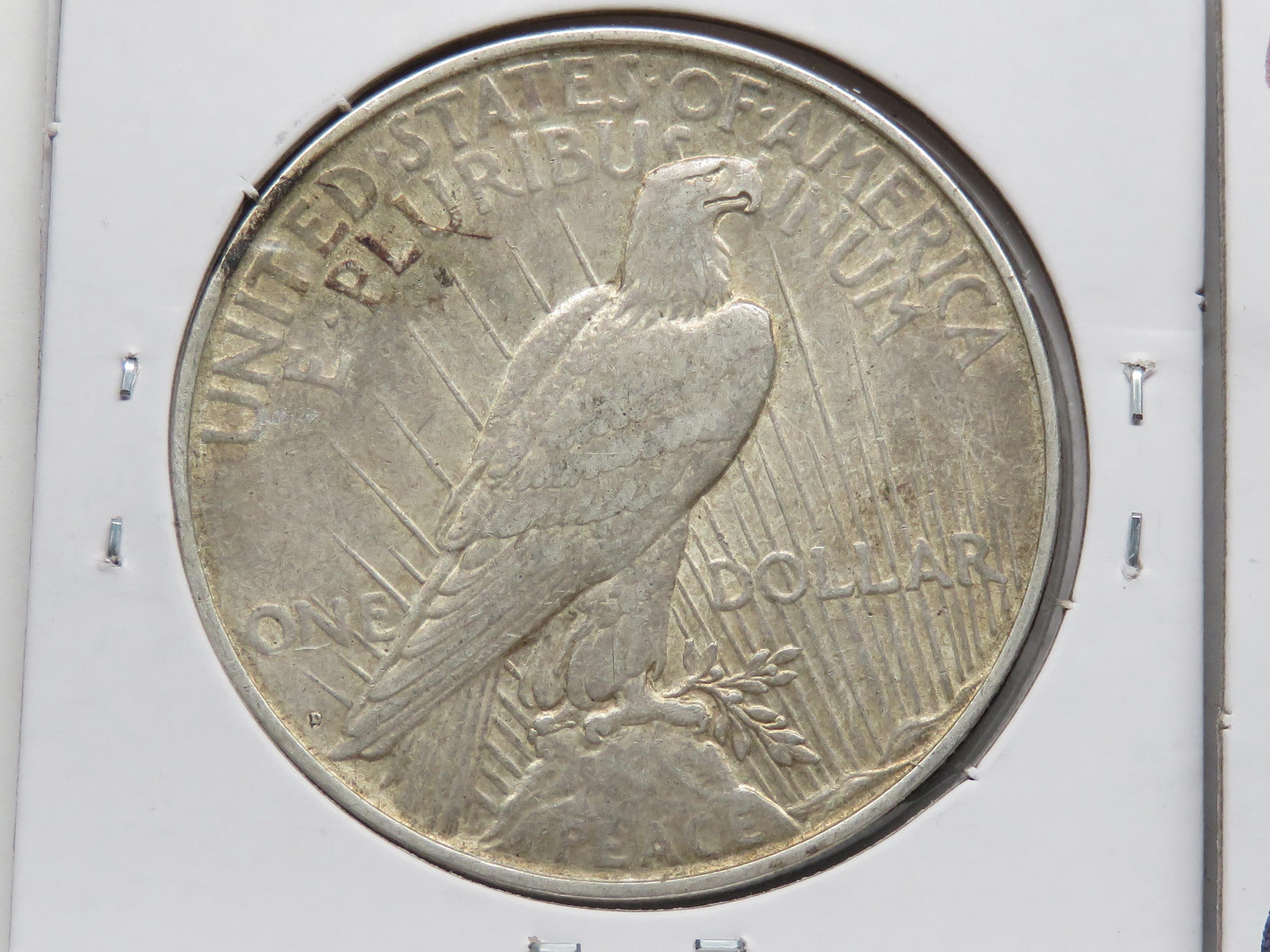 4 Peace $: 1922 F, 22 EF ?residue, 22D F, 22S F harshly cleaned