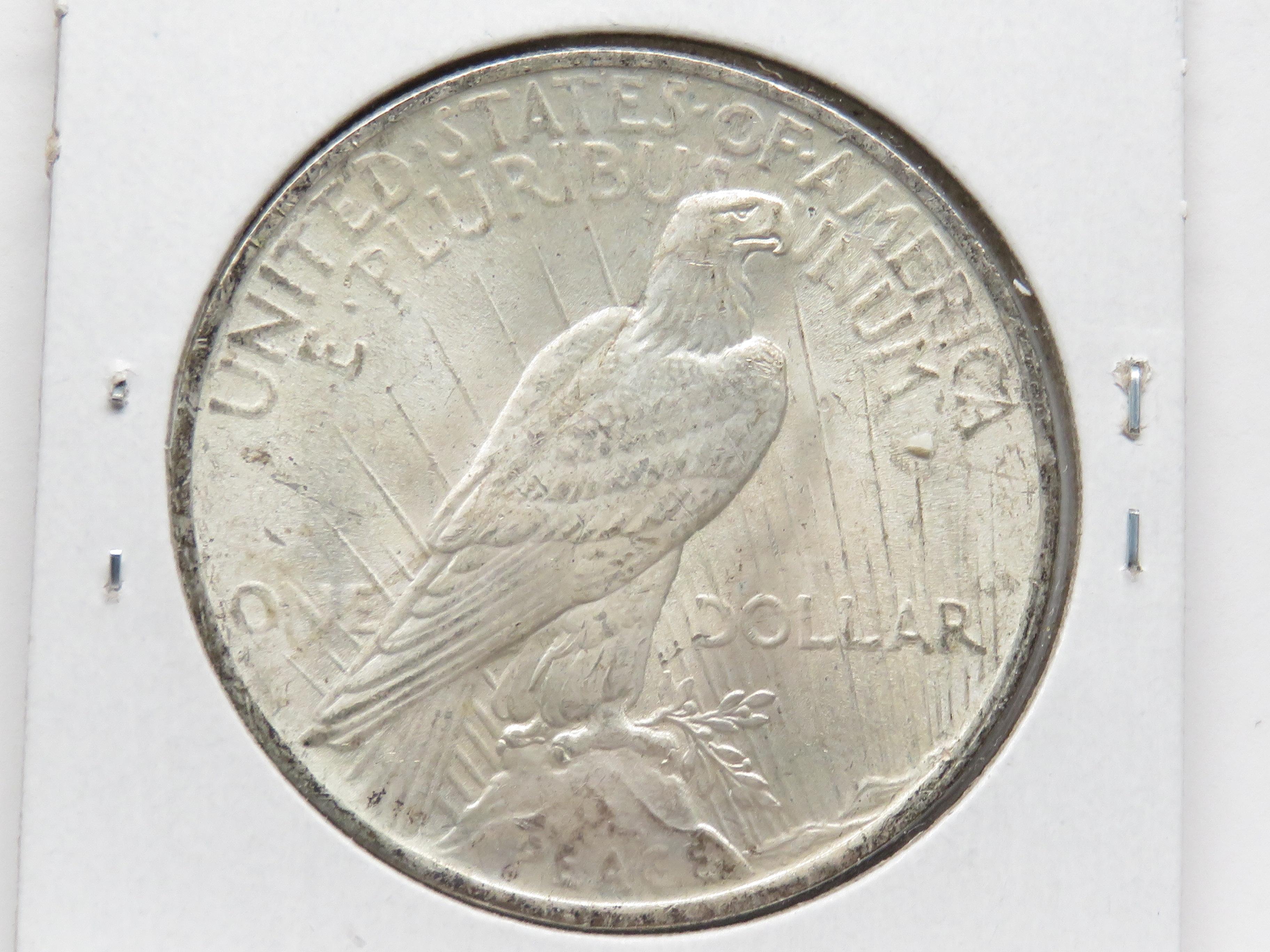 2 Peace $: 1923 Unc, 1925 AU