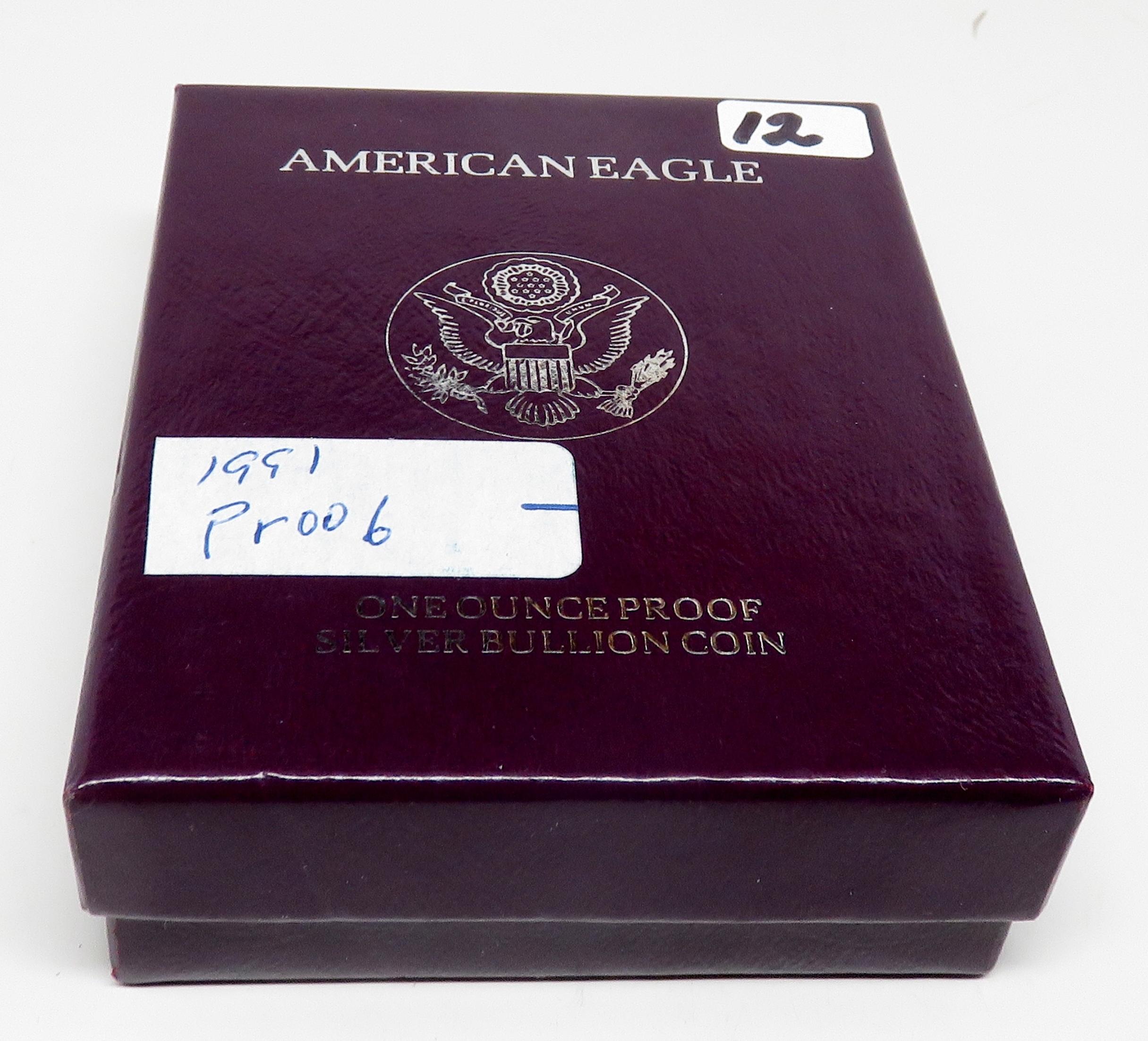 Silver American Eagle Proof 1991 complete