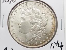 2 Morgan $: 1885 CH EF, 1896 AU lightly toned
