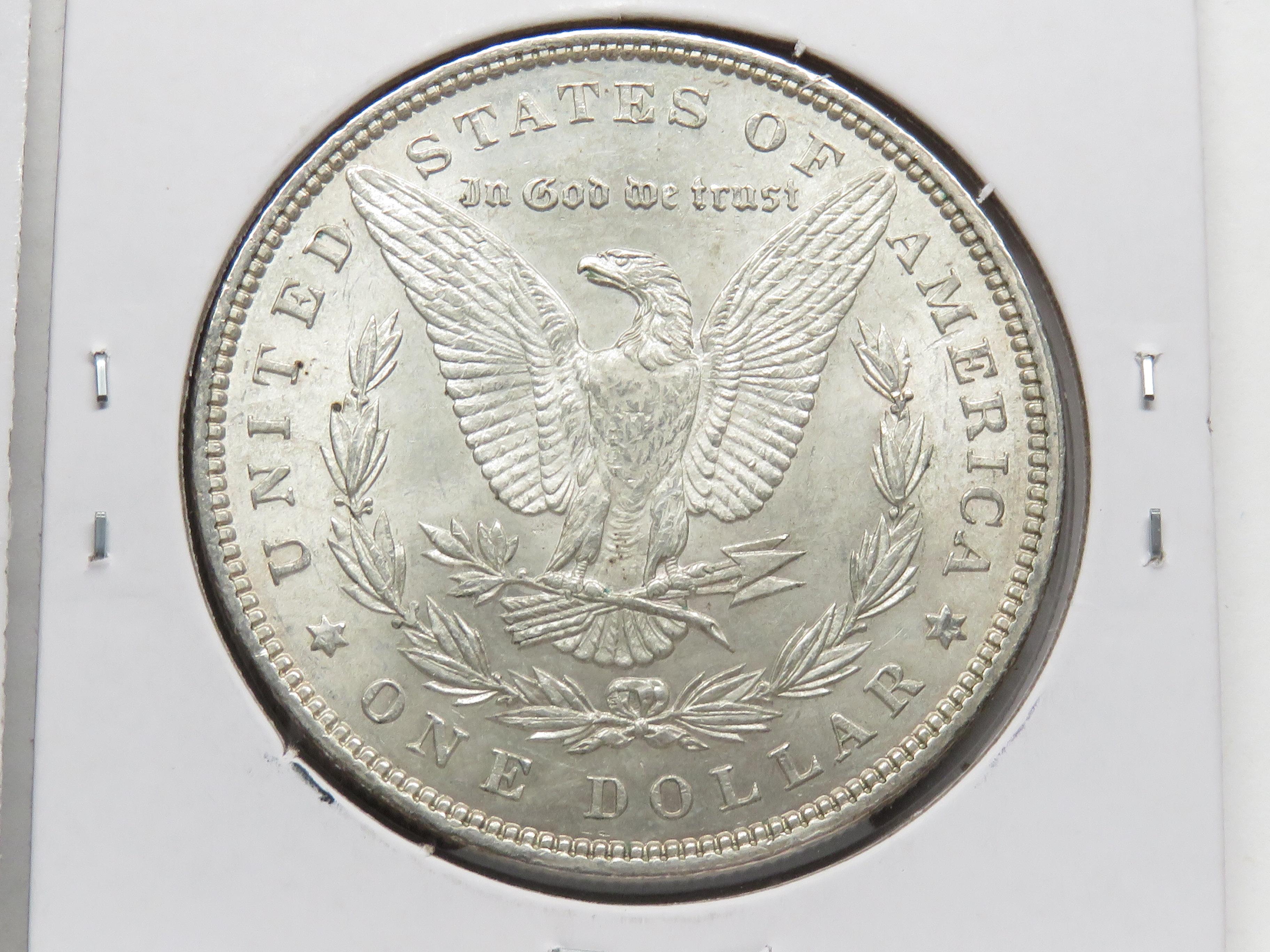 2 Morgan $: 1885 CH EF, 1896 AU lightly toned