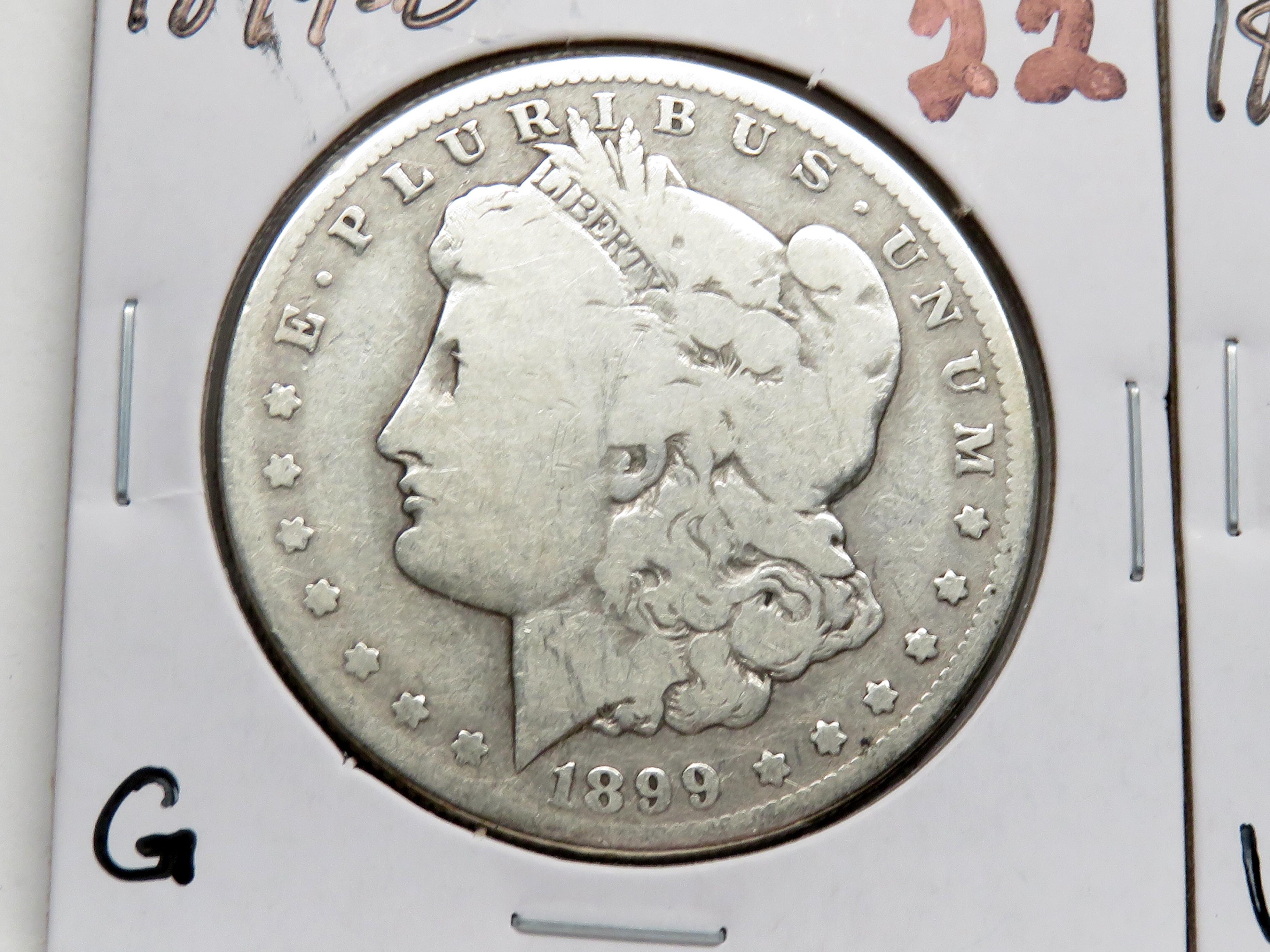 2 Morgan $ 1899-O G, 1899S VG