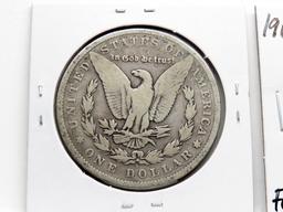 2 Morgan $: 1898S Good, 1901-O Fair stamped