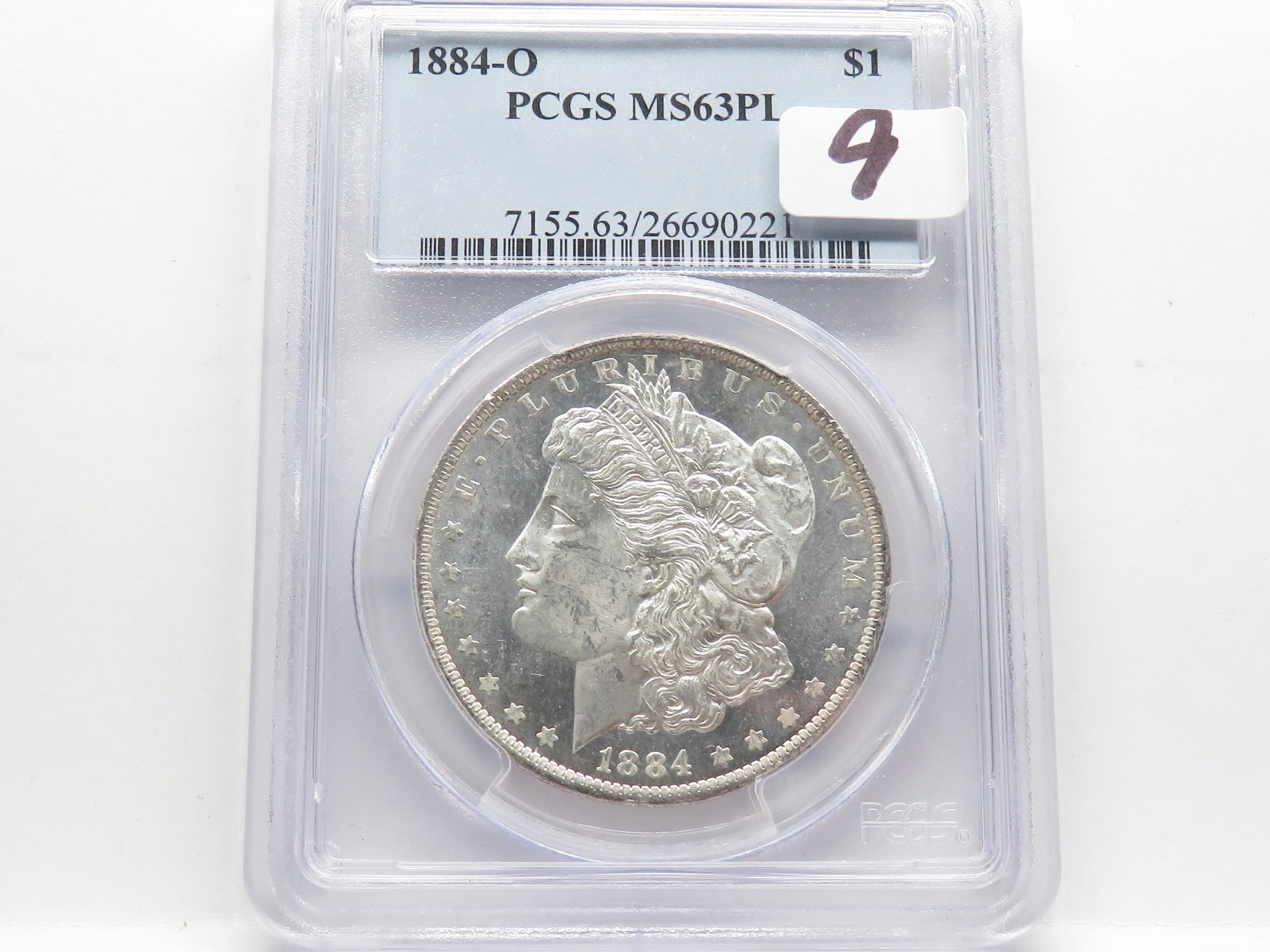 Morgan $ 1884-O PCGS MS63PL