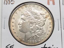 2 Morgan $: 1885 EF toning, 1896 VF