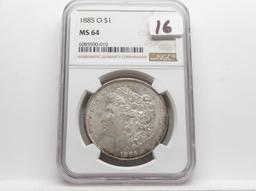 Morgan $ 1885-O NGC MS64, toning