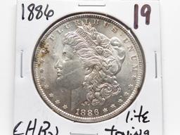 Morgan $ 1886 CH BU light toning