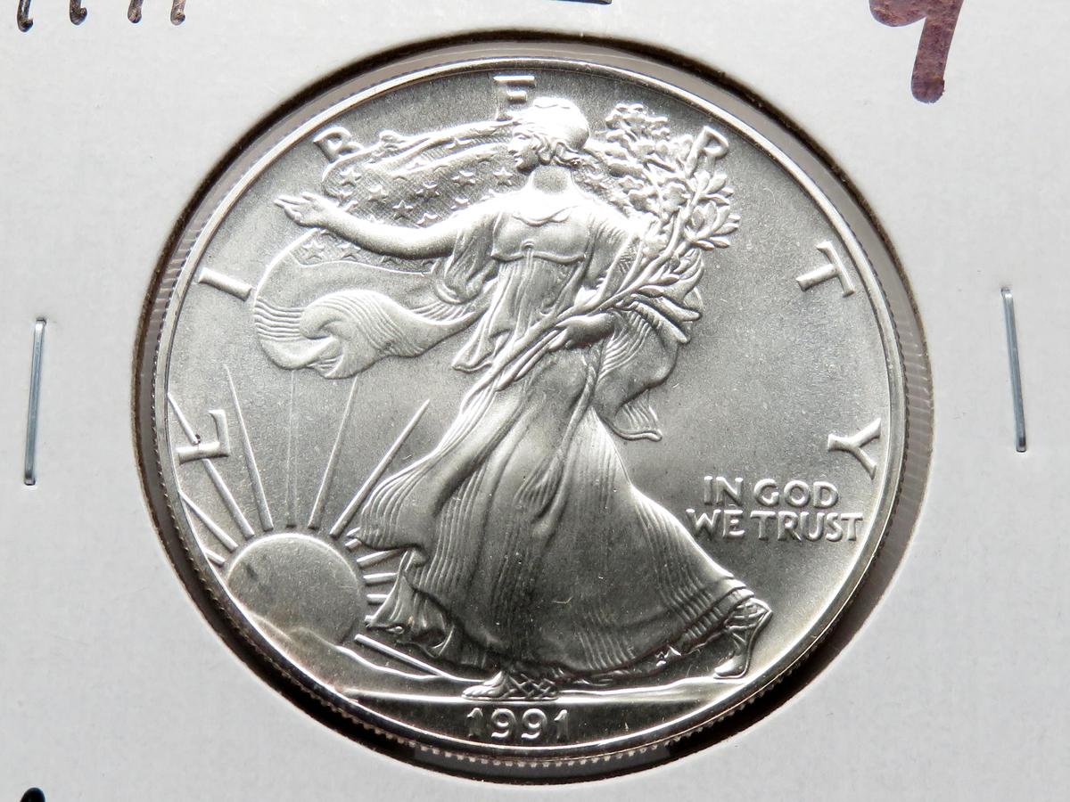 Silver American Eagle 1991 BU