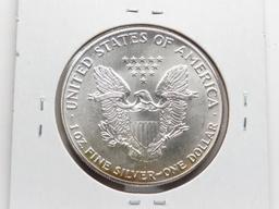 Silver American Eagle 1986 BU toning