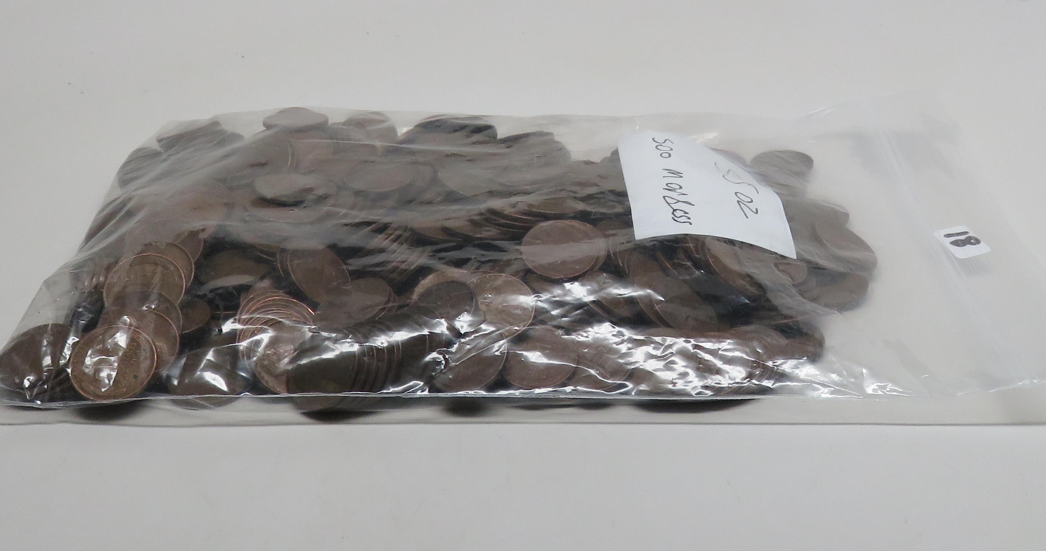 500 M/L Lincoln Wheat Cents, 54.5oz