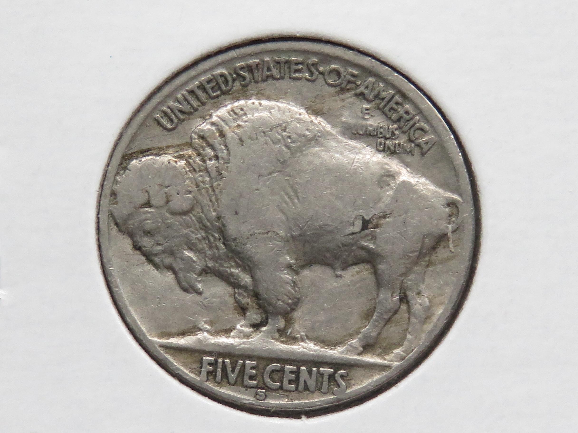 3 Buffalo Nickels: 1919S CH Fine, 1920 VG, 1920D VG