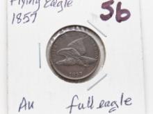 Flying Eagle Cent 1857 AU full eagle