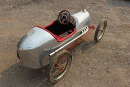 Vintage Ertl #16 Bullet Racer pedal car, 14" wheels, 4' x 14" body, 23" hig