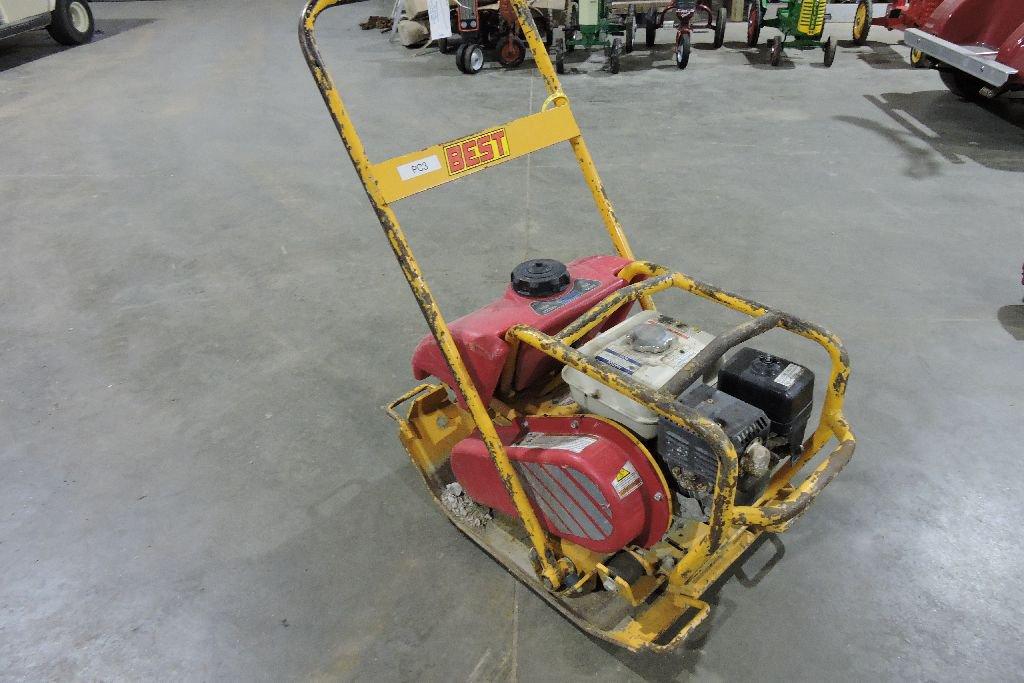 Best plate compactor, 24" x 20", Honda GX160 power, model 4400.