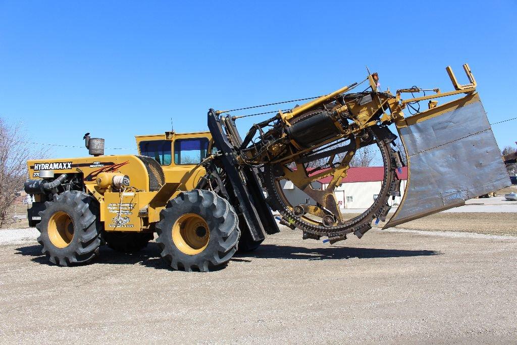 2010 HydraMaxx 2700 tiling machine, sn 279, hrs on meter 4,318, 13.5 litre John Deere motor, attache