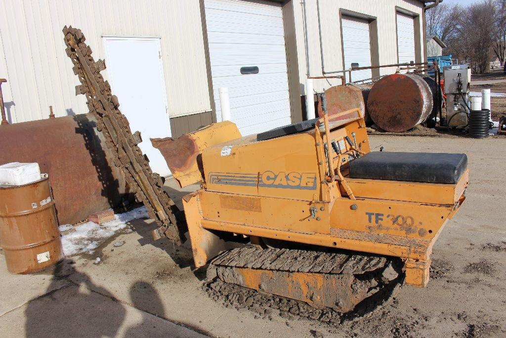 2000 Case TF300 trencher, sn JAP0330750,  w/trailer.