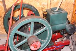 Steiner gas engine, 1 1/2 hp., on original trucks.