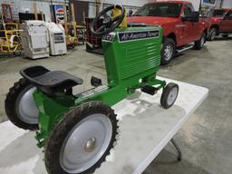 All American Farmer pedal tractor, wide front, scale model.