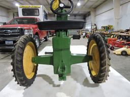 John Deere ERTL pedal tractor, wide front, scale model 520.