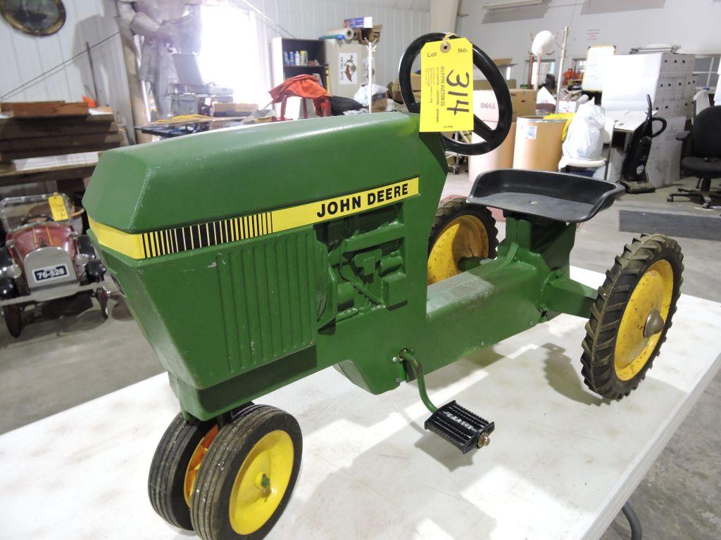 John Deere ERTL pedal tractor, wide front, scale model 520.