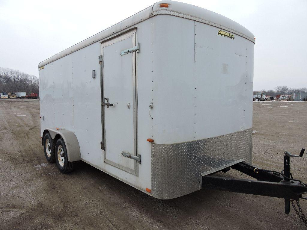 2010 Doolittle Cargomaster 7'x16' enclosed  tandem axle trailer, vin 1DGCS1