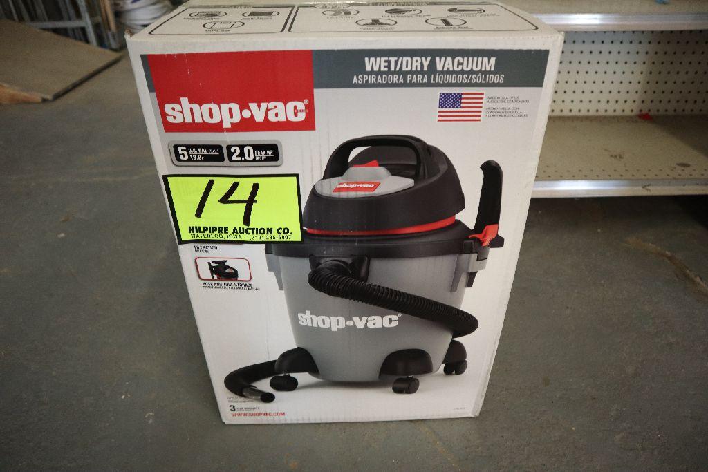 Shop vac 5 gal, New.