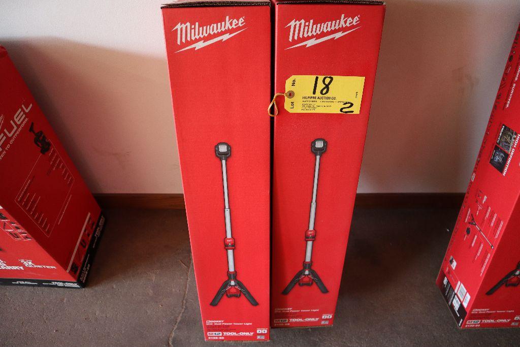 Milwaukee M12 dual power tower lights model 2132-20.