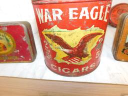 Box Of Assorted Tins.
