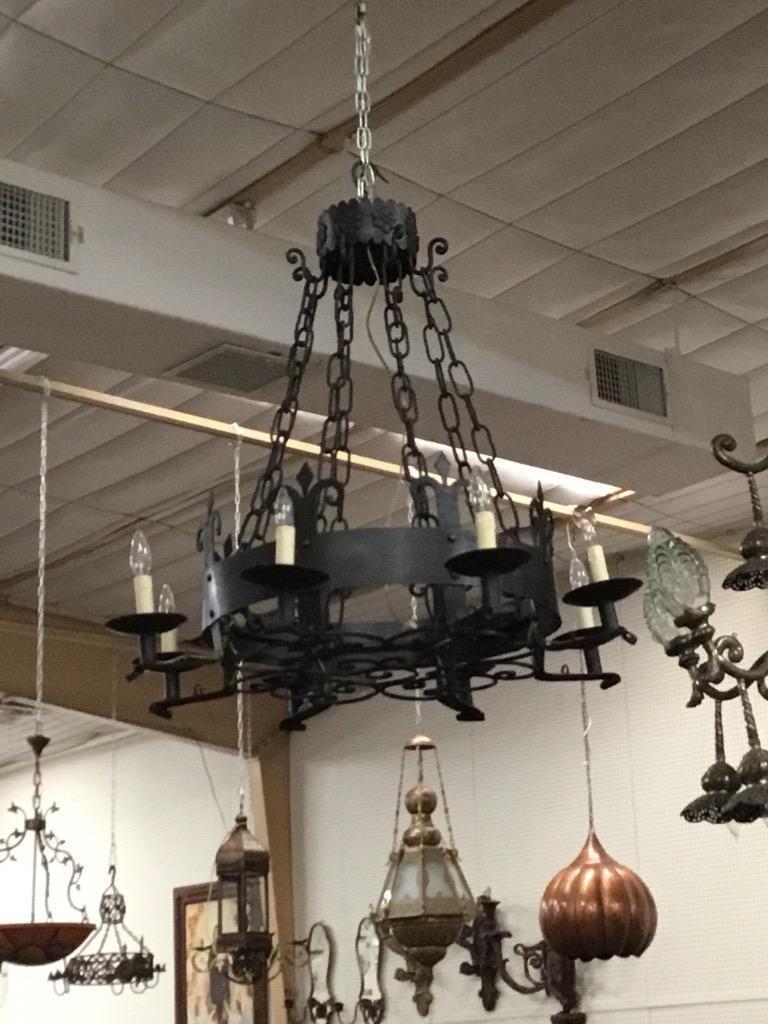 WROUGHT IRON CHANDELIER