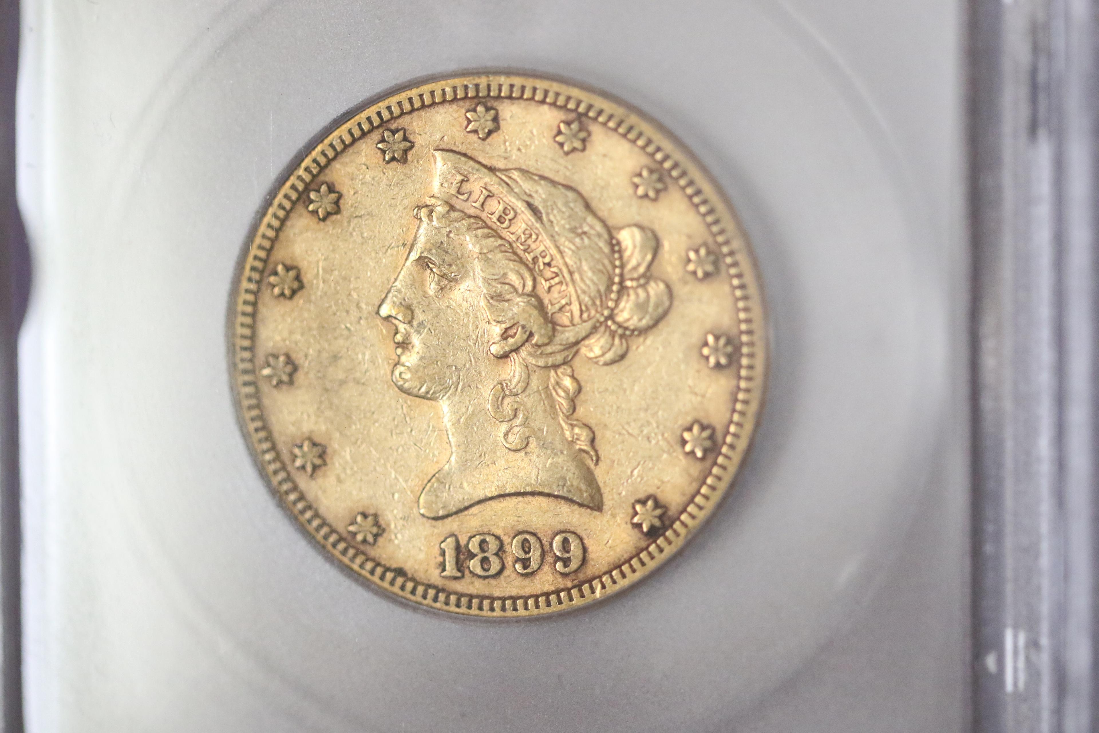 1899 S $10 Gold Coin, Liberty Head