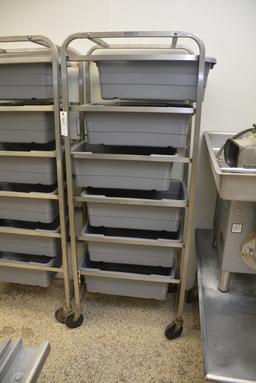 6 Tote Rolling Meat Cart