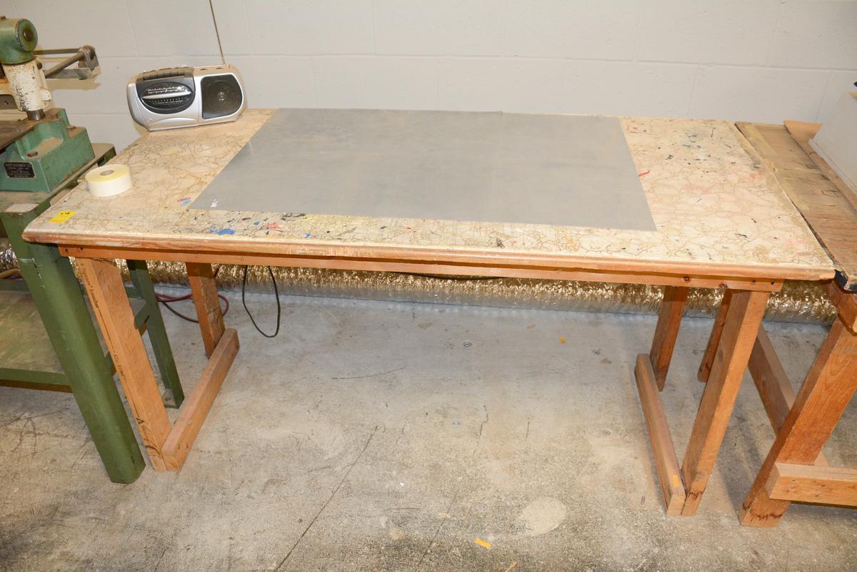 5' WOOD WORK TABLE