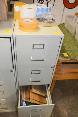 4 DRAWER FILE CABINET W/ TROPHY TAPE & TAPE DISCS