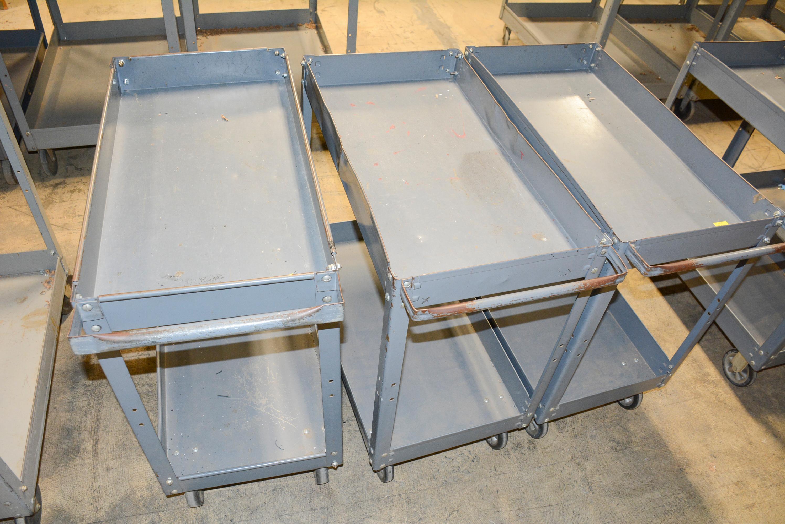 (3) Metal Material Handling Carts