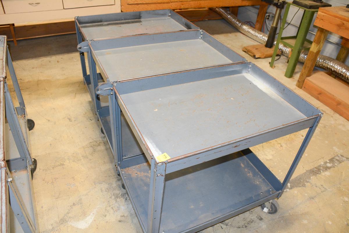 (3) Metal Material Handling Carts