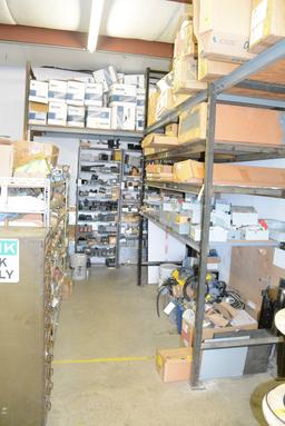 APPROX 25' & 9' SECTIONS METAL WAREHOUSE SHELVING