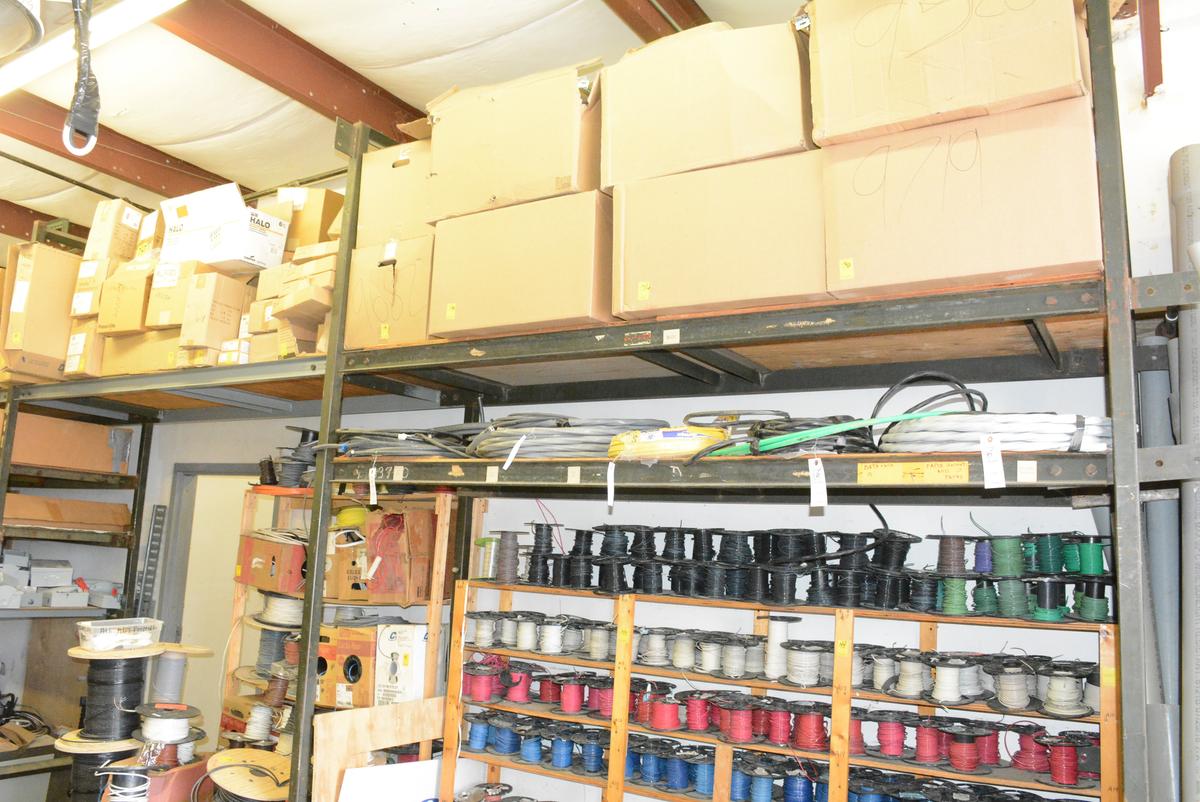 APPROX 25' & 9' SECTIONS METAL WAREHOUSE SHELVING