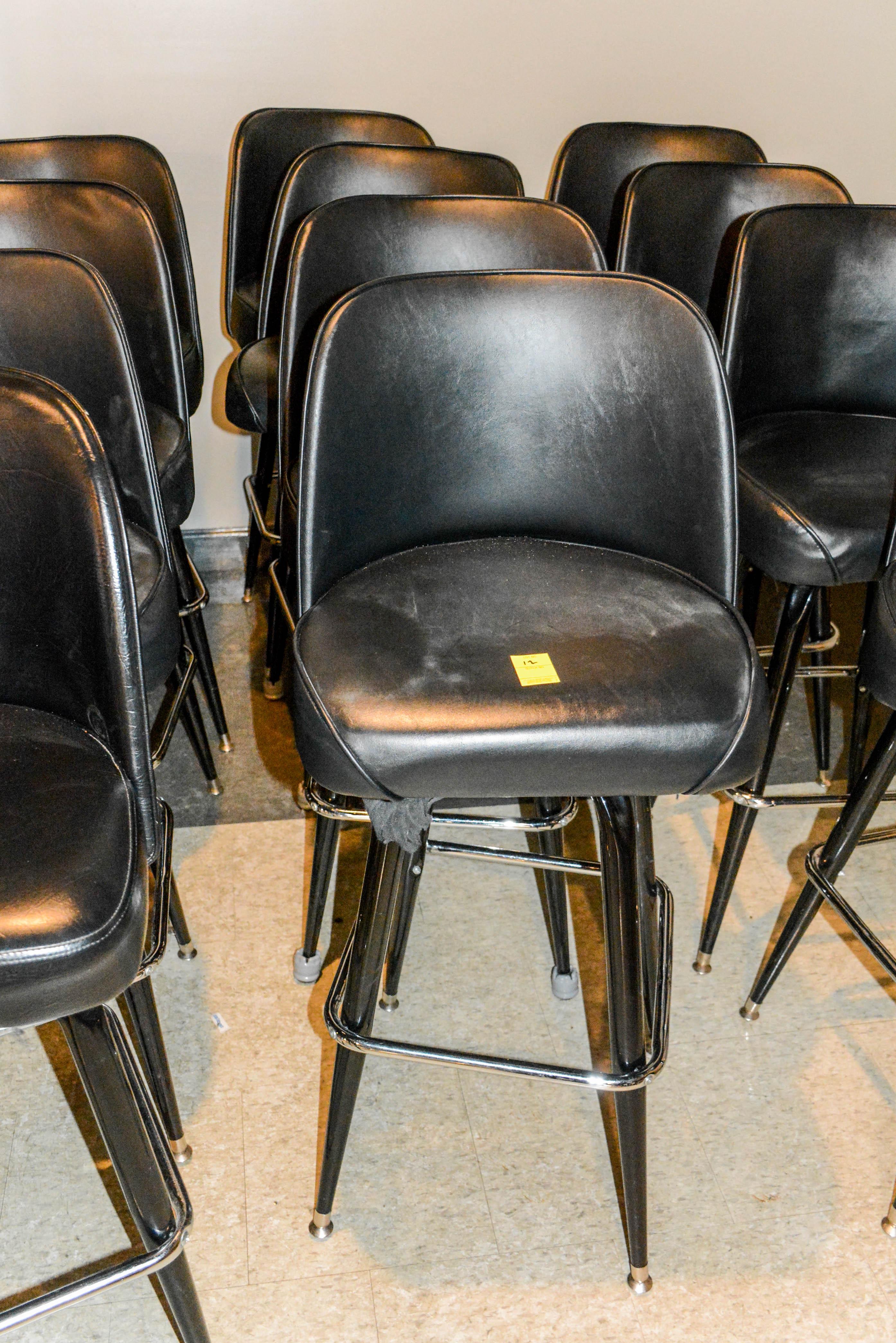 (4) Black Bar Stools