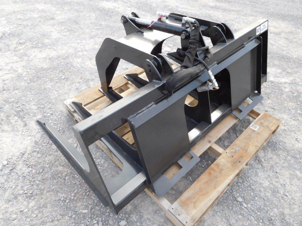 62" TINE GRAPPLE, UNIVERSAL SKID STEER QUICK ATTACH PLATES