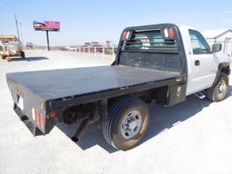 2005 CHEV. C2500 PICKUP, GAS, AUTO, LONG BED W/CM FLATBED, SHOWS 142,139 MI