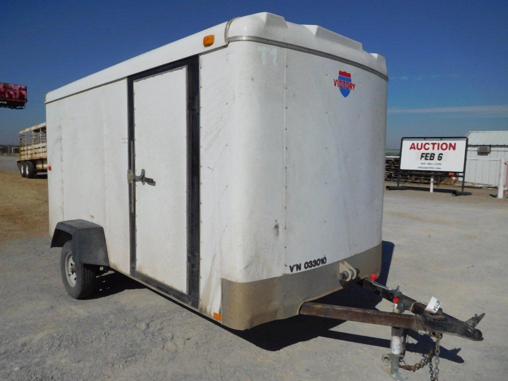 2011 VICTORY 6' X 12' CARGO TRAILER, SINGLE AXLE (Y)