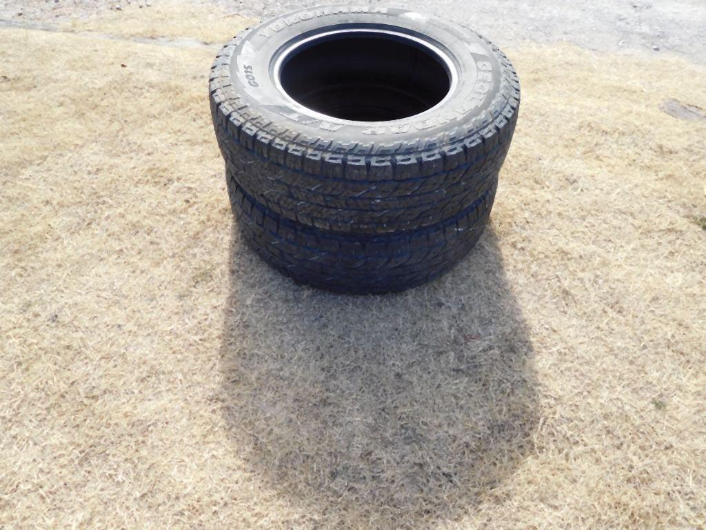 2 YOKOHAMA TIRES, LT 245 75 17, 121/1158 10PR