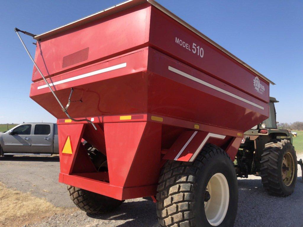 EZ TRAIL MODEL 510 GRAIN CART, MIDDLE AUGER, R/O TARP