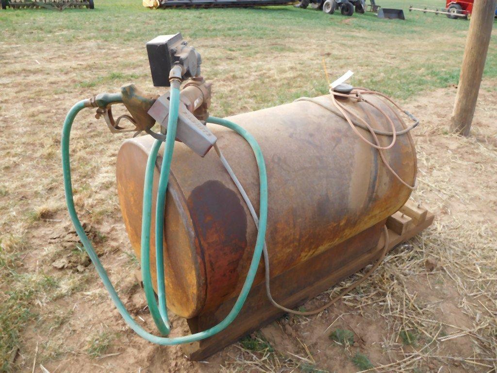 150 GAL. FUEL TANK W/12 V. PUMP & METER