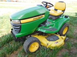 JD X500 RIDING LAWN MOWER, 54" DECK, HYDROSTAT